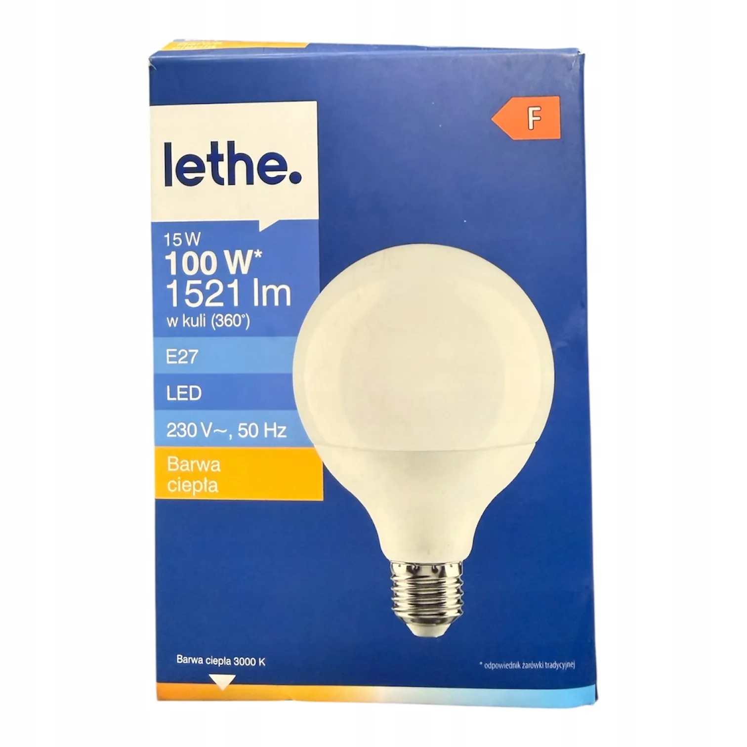 128* LETHE Żarówka LED 15W E27 1521lm barwa ciepła F