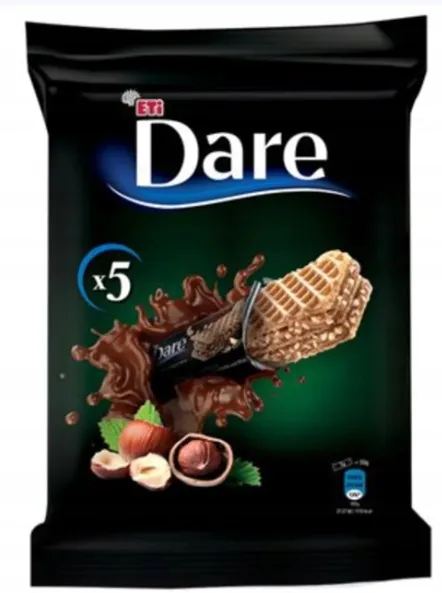 1x 145g DARE Wafel z kremem orzechowym i kawałkami orzeszków ziemnych
