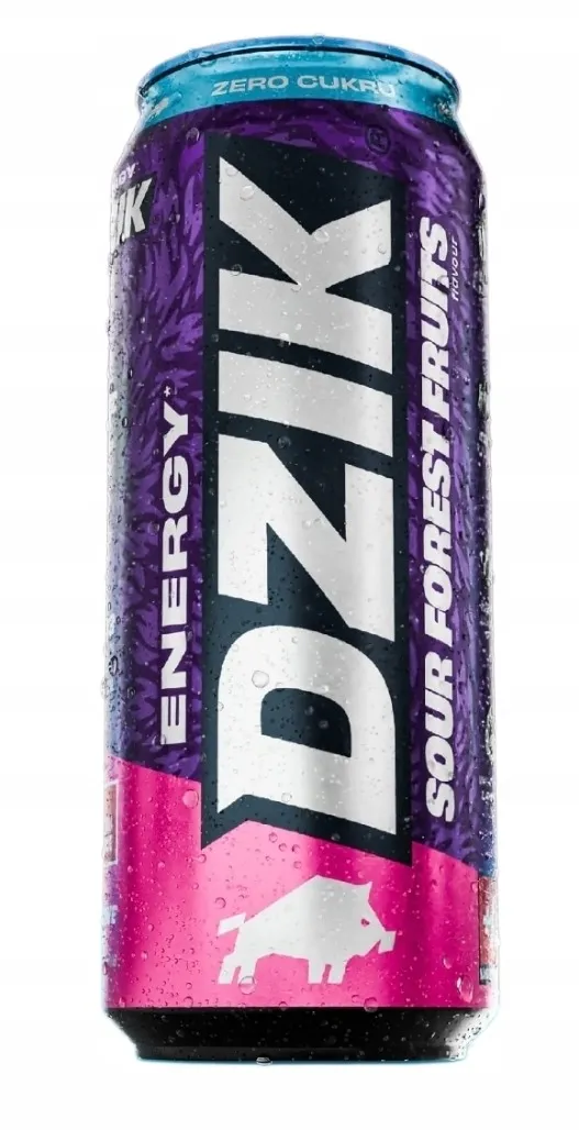 24x Energetyk DZIK napój energetyczny SOUR FOREST FRUITS zero cukru 500ml