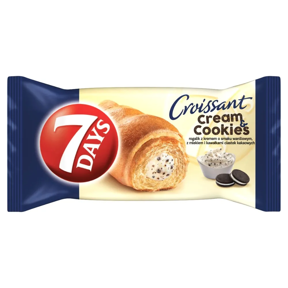 7 Days Rogal drożdżowy z kremem Oreo 60g Chipita