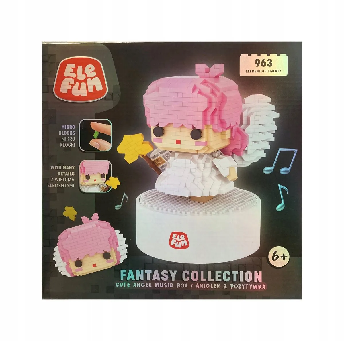 17813z Klocki elefun fantasy collection aniołek z pozytywką
