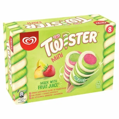 Algida Twister Mini Green Lody wodne owocowe 8x50ml